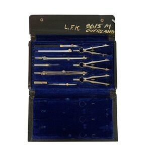 Vintage Park Instrument Co. Drafting Set No 900 With Snap Case Made In USA